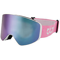Маска горнолыжная с магнитной линзой Zelart Ski Goggles 025-2 White-Pink