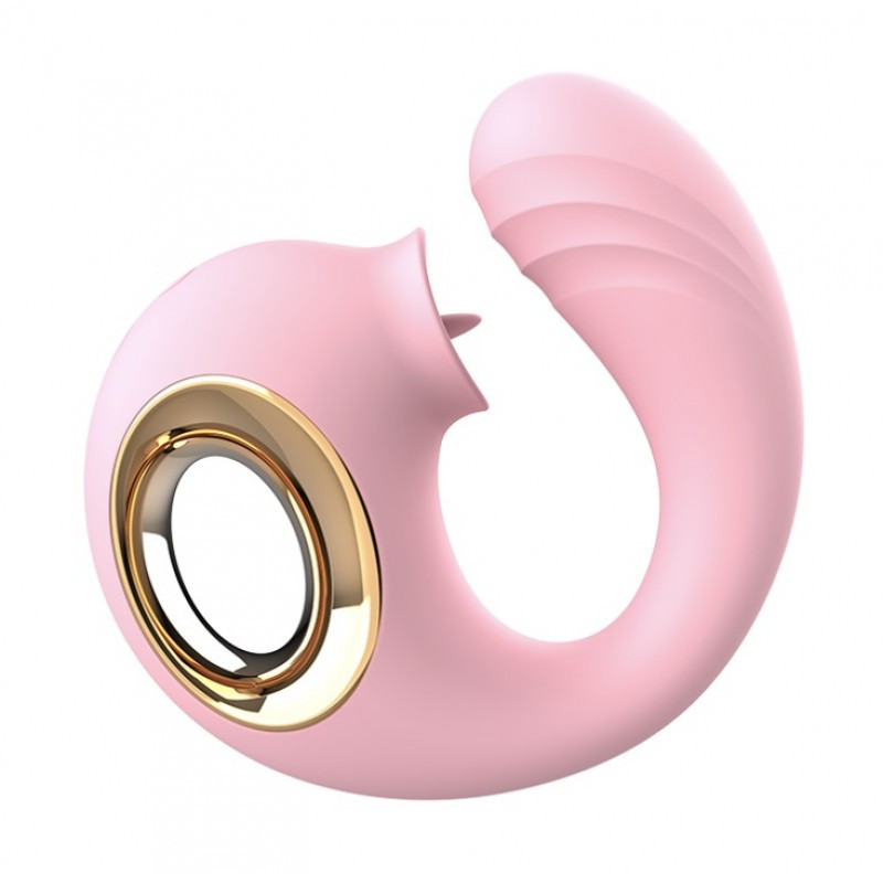 Рожевий вібро язик лизун стимулятор для масажу клітора і точки G