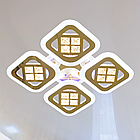 Led Люстра в невелику кімнату Diasha 95W до 20 м² колір Золотистий AS8190/4G 3color, фото 2