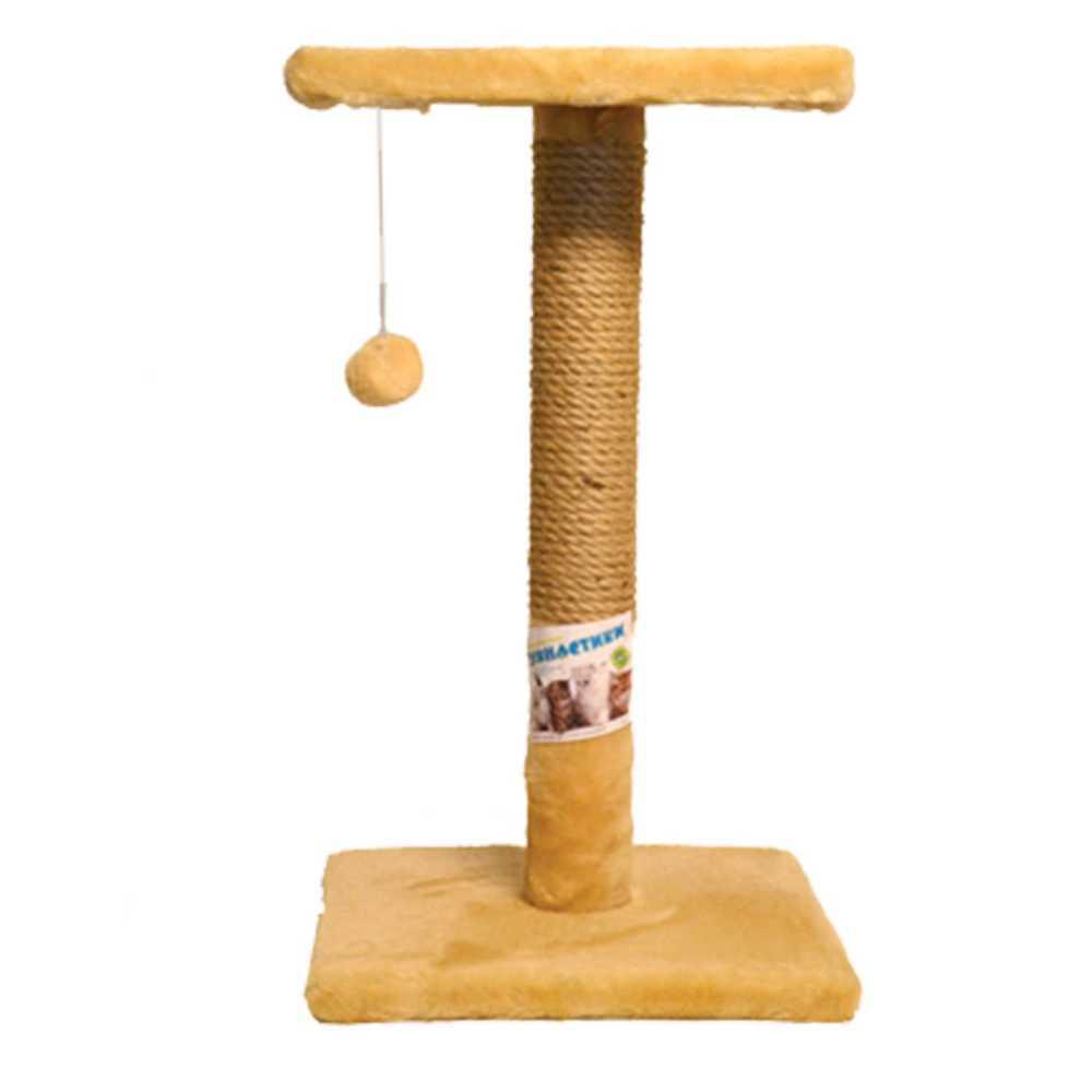 Фото - Когтеточка для кошки Когтеточка П-1 драпак столбик на подставке с полкой 30*30*50 см Пухнастики