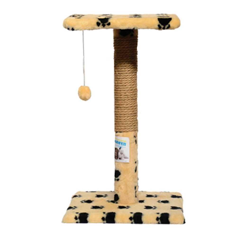 Фото - Когтеточка для кошки Когтеточка П-4 драпак столбик на подставке с полкой 30*30*50 см Пухнастики
