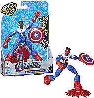Marvel Avengers Bend and Flex Captain America Super Hero Гибкая фигурка Капитан Америка