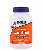 Лецитин, Lecithin, Now Foods, 1200 мг, 100 гелевых капсул