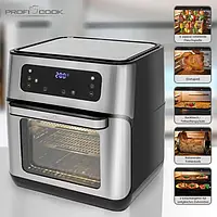 Универсальная электропечка PROFI COOK PC-FR 1200 Air Fryer 11л 9 программ 1500Вт с термостатом, Мини-духовка