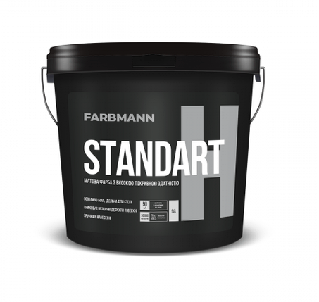 Фарба інтер'єрна акрилова Farbmann Standart H (біла В1) 4.5 л., фото 1