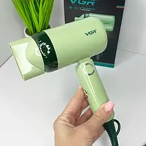 Фен для Укладання Волосся VGR-421 1200Вт Компактний Дорожній Складаний, Стильна Зачіска за Кілька Хвилин, фото 2