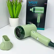 Фен для Укладання Волосся VGR-421 1200Вт Компактний Дорожній Складаний, Стильна Зачіска за Кілька Хвилин, фото 4