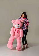Модный мягкий плюшевый медведь 140 см розового цвета подарок для девочки и девушки оригинальный подарок kn