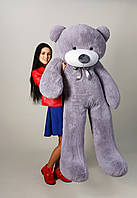 Подарочный плюшевый медведь 200 см серый и красивый мягкий мишка подарок для любимого человека kn