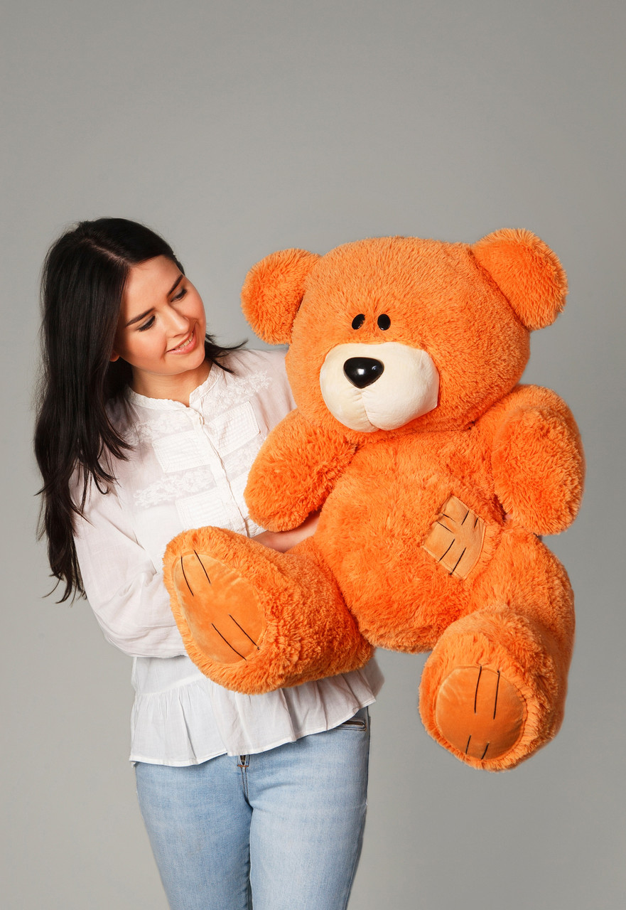 Модний м'який плюшевий ведмідь 100 см м'які пухнасті ведмеді великі плюшеві ведмедики в подарунок дівчині kn