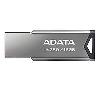 USB Флешка на 16 ГБ | Флеш-накопитель A-DATA USB 2.0 AUV 250 16Gb Silver | Флешка-брелок