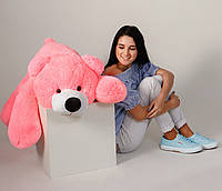 Оригинальный подарок лежачий мишка в размере 120 см красивый мишка в розовом цвете подарок для девушки kn