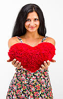 Сердце подушка Валентинка 30 см подушка сердце из травки подарки на 14 февраля любимому парню или девушке kn