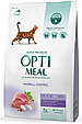 Сухий корм Optimeal Duck Hairball для дорослих кішок з ефектом виведення вовни - качка, 4КГ, фото 2