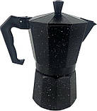 Кавоварка гейзерна Empire Делюкс EM-6603 0.35 л, чорна, фото 3
