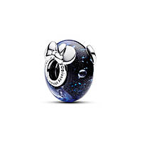 Серебряный шарм Pandora "Микки и Минни Маус" из муранского стекла 792958C01