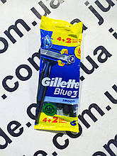 Станки для гоління Gillette Blue 3 Smooth  6шт./уп. 023092
