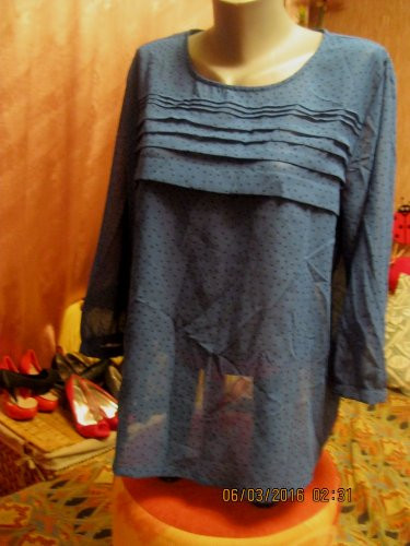 Жіноча шифон блуза кофта голуба 18-20 52-54 XL фірма F&F