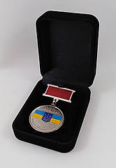 Футляр класичний для нагород медалей монет піктограм чорний оксамитовий 0623