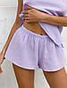 Жіночий Мусліновий комплект халат+піжама COSY, лавандовий, фото 7