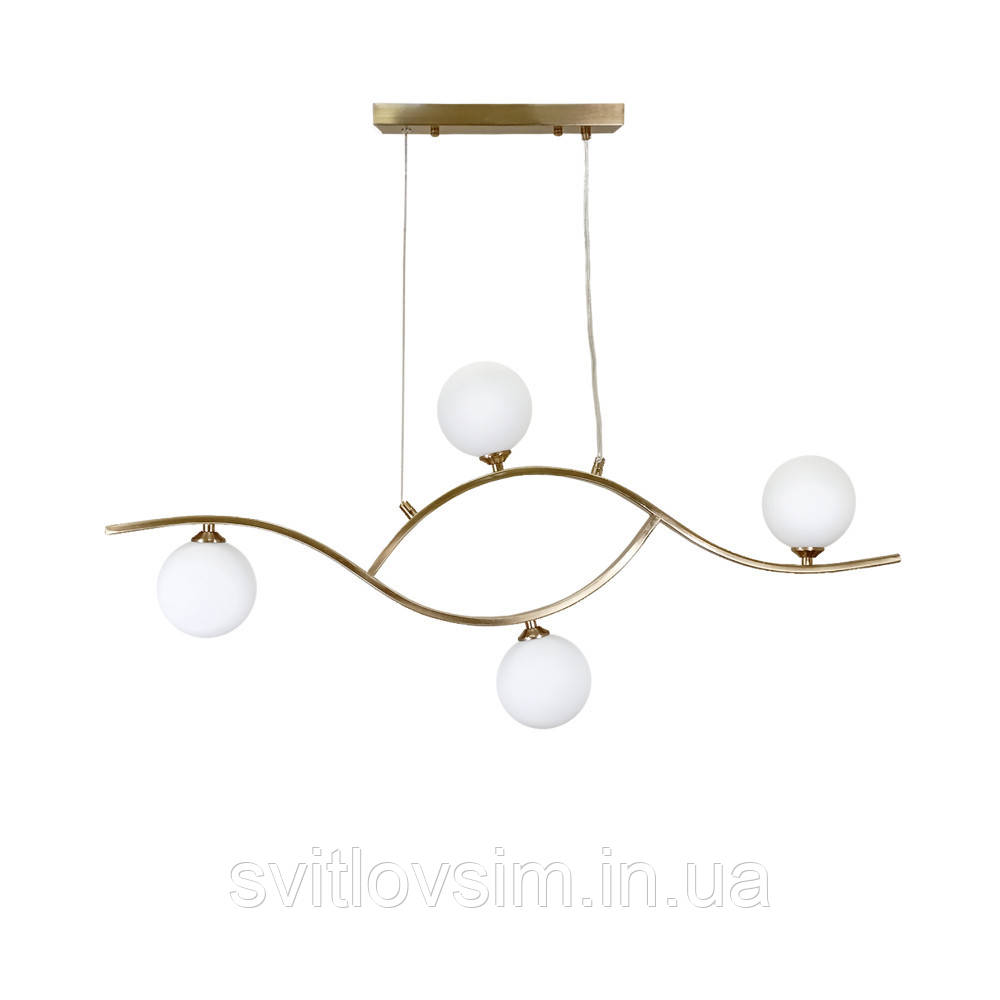 Люстра 9098078-4 BRZ+WH, фото 1