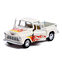 Машинка металлическая инерционная Пикап Chevy Stepside (1955) Kinsmart KT5330FW 1:32 (Белый) Toywo Машинка