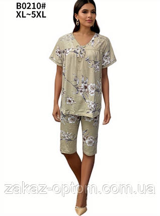 Піжама жіноча бамбук оптом (XL-5XL) Китай 0210-113994, фото 1