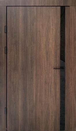 Двері квартирні, QDoors, модель Босфор АК, комплектація Авангард, замок MOTTURA дуб табак біла емаль/дзеркало