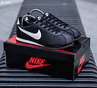 Чоловічі кросівки Nike Cortez (чорний колір). Шкіряні кроси В'єтнам 41-46