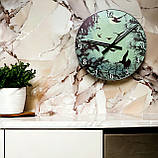 Годинник настінні світяться в темряві Зграя птахів вночі 29 см, фото 5