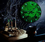 Годинник настінні світяться в темряві Зграя птахів вночі 29 см, фото 9