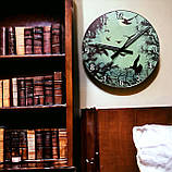 Годинник настінні світяться в темряві Зграя птахів вночі 29 см, фото 6