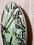 Годинник настінні світяться в темряві Зграя птахів вночі 29 см, фото 8
