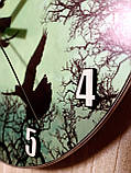 Годинник настінні світяться в темряві Зграя птахів вночі 29 см, фото 3