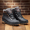Чоловічі зимові шкіряні черевики (натуральна шкіра) чорні на хутрі, чоловіче взуття на зиму, розмір 40 41 42 43 44 45, фото 2