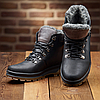 Чоловічі зимові шкіряні черевики (натуральна шкіра) чорні на хутрі, чоловіче взуття на зиму, розмір 40 41 42 43 44 45, фото 5