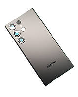 Задня кришка Samsung S23 Ultra (SM-S918B, SM-S918B/DS) чорна, Оригінал