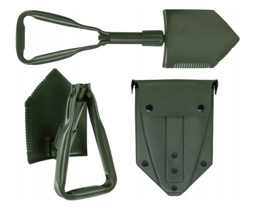 Складна саперна лопата з пластиковим чохлом tsr Olive Mil-Tec 15520100, фото 1