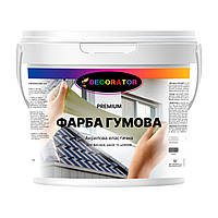 Краска резиновая для наружных и внутренних работ, графит RAL 7024, TM DECORATOR