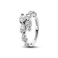 Серебряное кольцо Pandora асимметричное с паве 193004C01