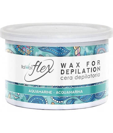 Теплий віск у банці Аквамарин ItalWax Flex 400 мл, фото 1