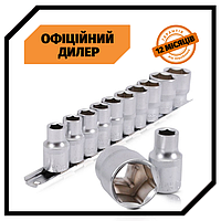 Набір головок на планці INTERTOOL ET-6011 (10-24, 1/2", 10 од.) TSH