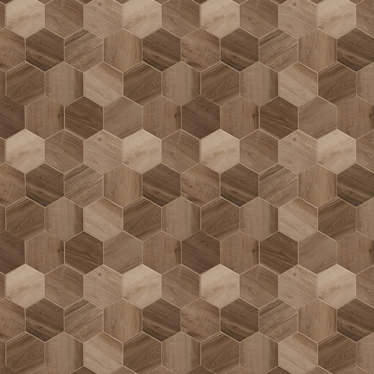 Мініатюра підлога Шестикутники 30*41 см Коричневий, фото 1