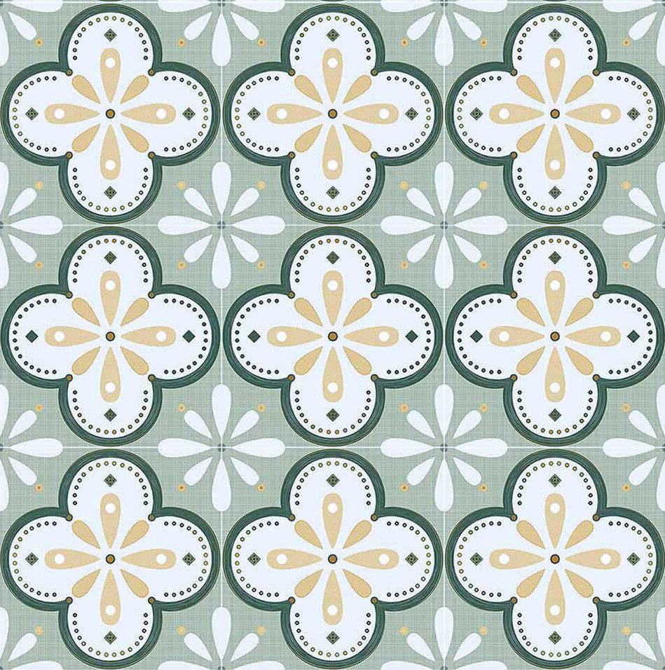 Мініатюра підлога Квітка 30*41 см Зелений з жовтим, фото 1