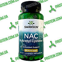 Онкопротектор Отхаркивающее N-Ацетил Цистеин Swanson NAC N-Acetyl Cysteine 600 мг 100 капс