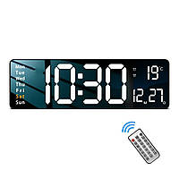 Настенные электронные часы с большими цифрами Mids, термометр, календарь, секундомер, таймер, пульт.