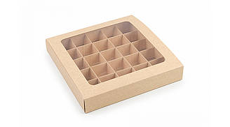 Коробка для 25 цукерок Біла, мілований картон