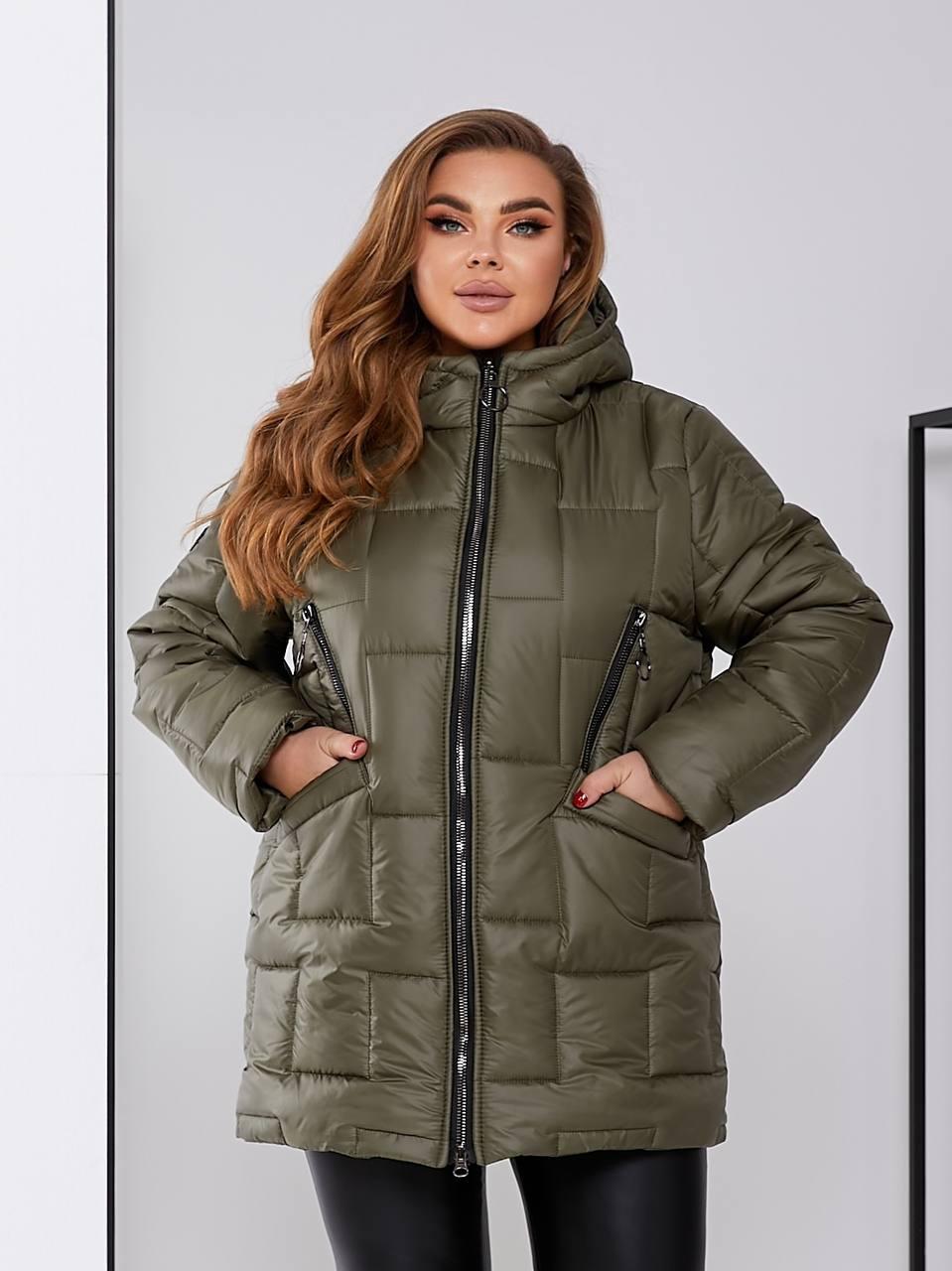 Жіноча зимова куртка у великому розмірі батал Розміри: 48-50, 52-54, 56-58
