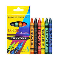 Воскові олівці 6 кольорів CRAYONS s-2006A