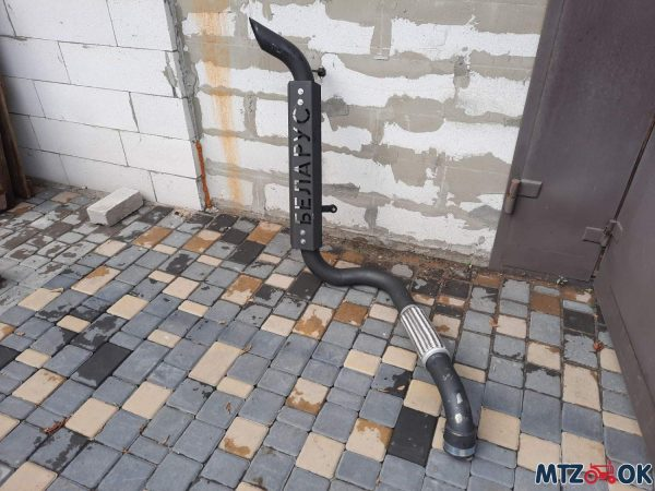 Глушник МТЗ 1221 прямоток (накладка чорна), товщина 1,5мм, фото 1